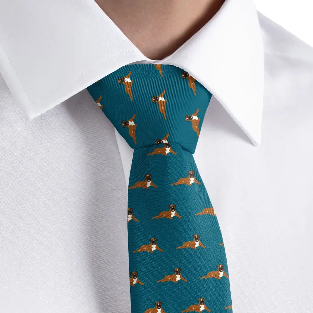 Boxer Dog Pattern Necktie