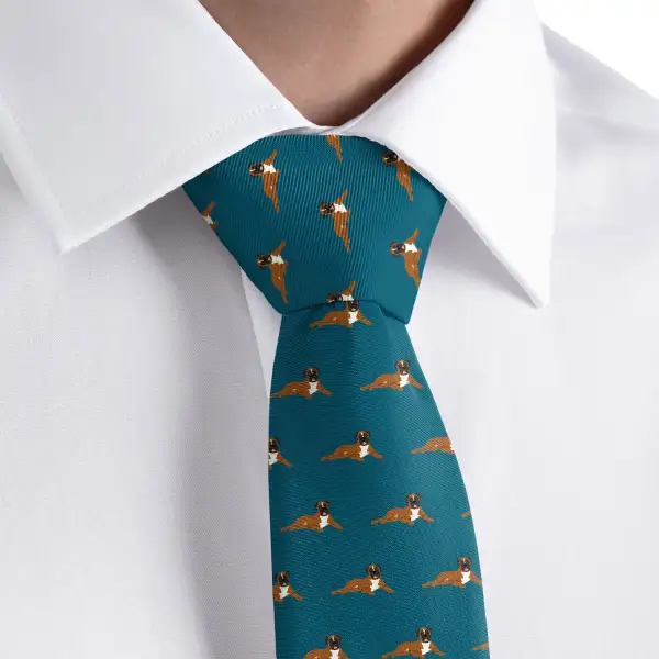 Boxer Dog Pattern Necktie
