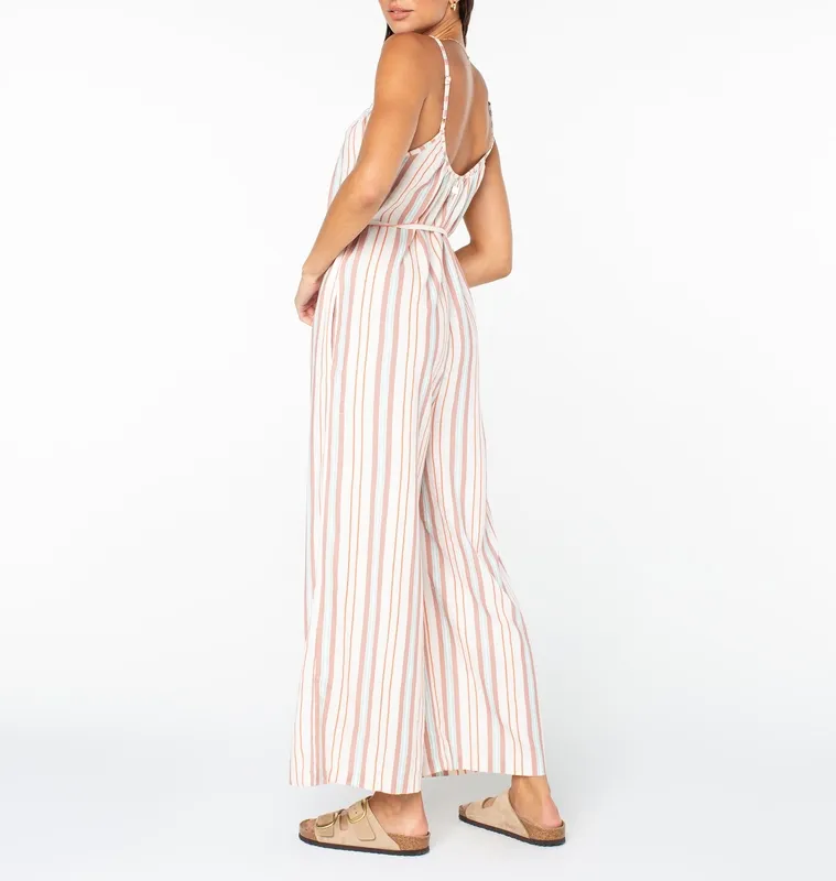 Textured Wide Leg Pull On Romper