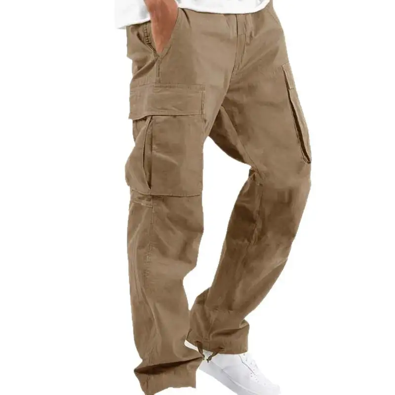 Men's Cargo Pants with Multifunctional Pockets and Relaxed Fit