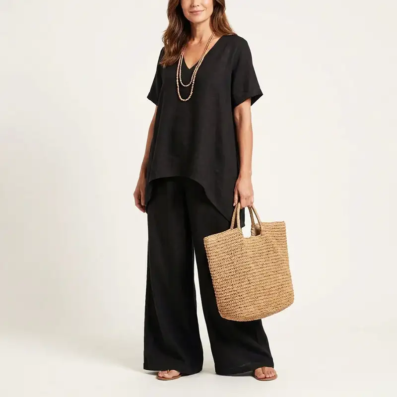 Women's Relaxed Wide-Leg Set