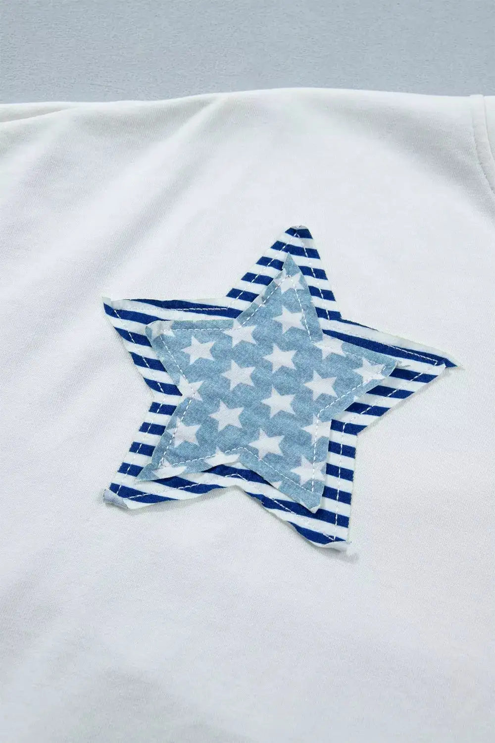 Patriot Star Patched Notched Neck Mineral Washed