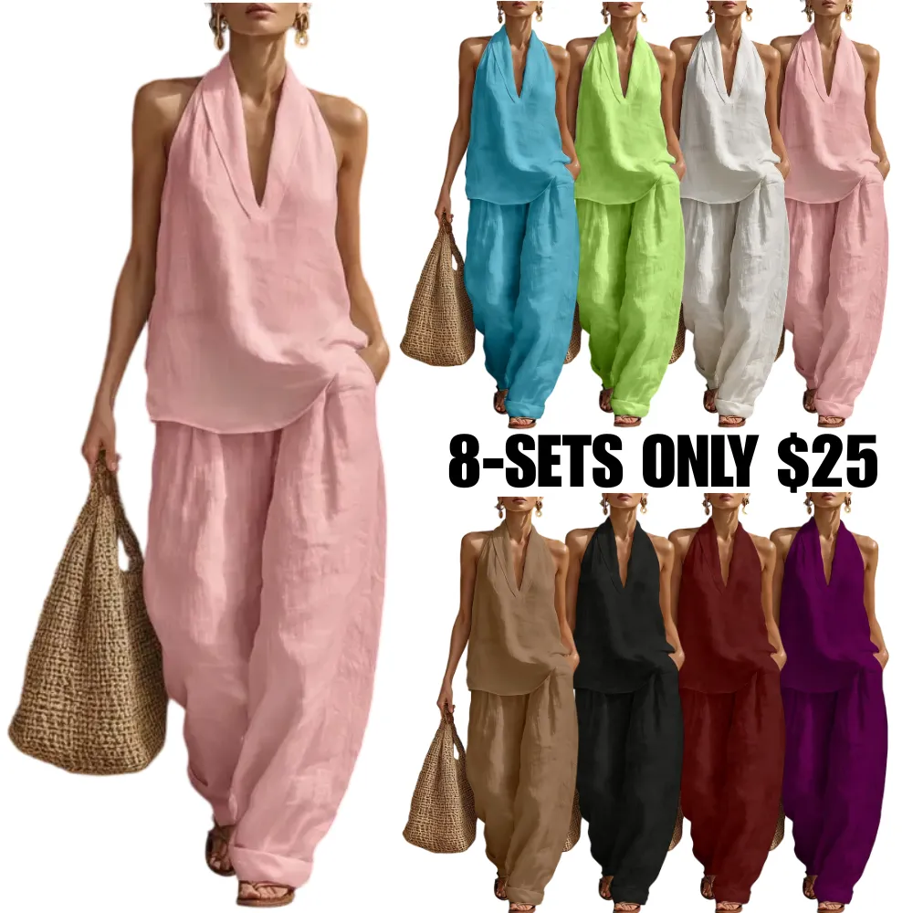 Boho Linen Two Piece Set