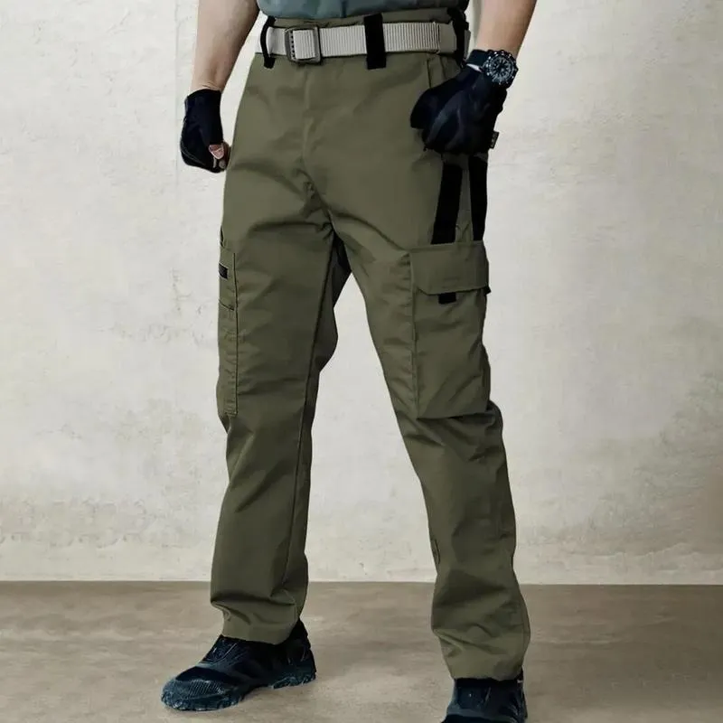 Men's durable outdoor training pants, men's multi-pocket work pants