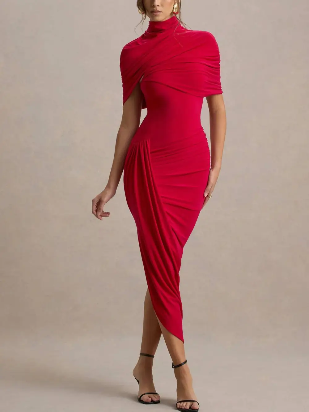 Tailored Irregular Hem Midi Dress