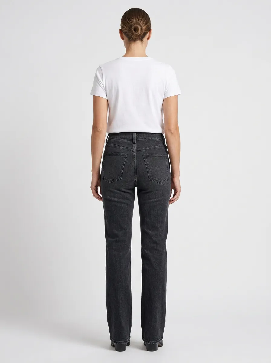 Wardrobe-Essential High-Rise Washed Denim Jeans