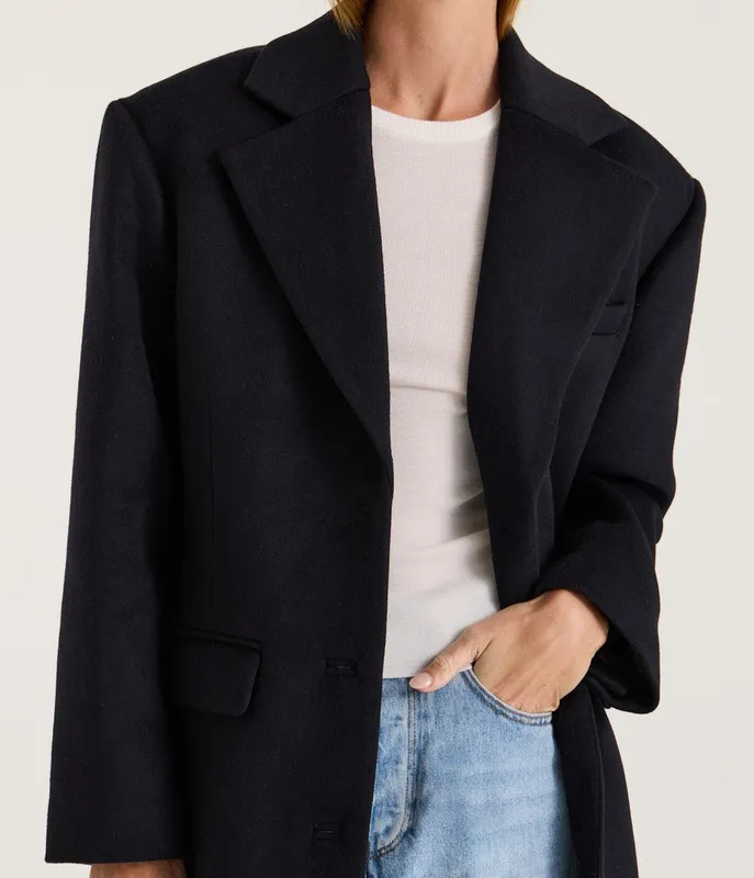 Ink Oversized Cashmere Blend Coat