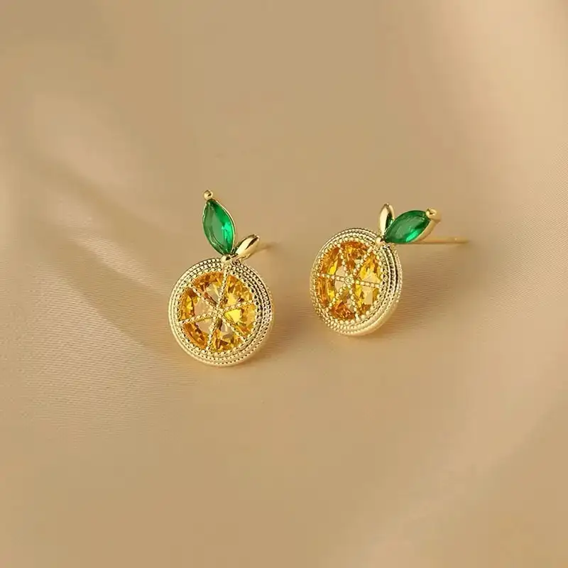 Sweet Lemon Stud Earrings