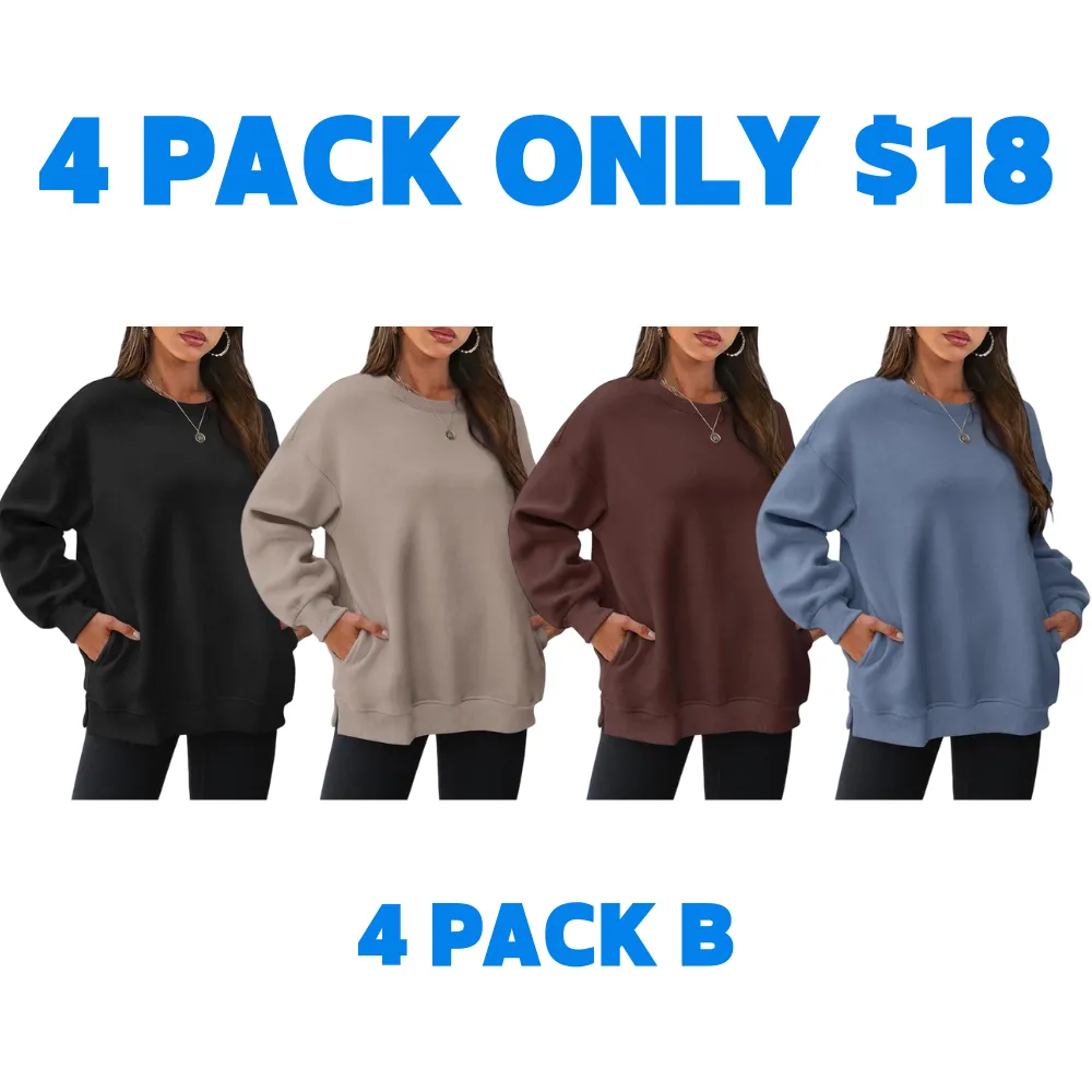 Womens Oversized Sweatshirts Crewneck Long Sleeve