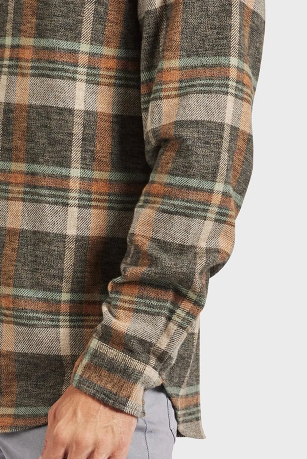 Titanium grey Plaid Flannel Shirt