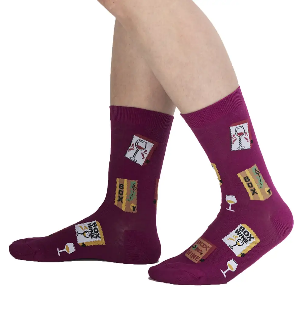Modern Relaxed Playful Graphic Crew Socks