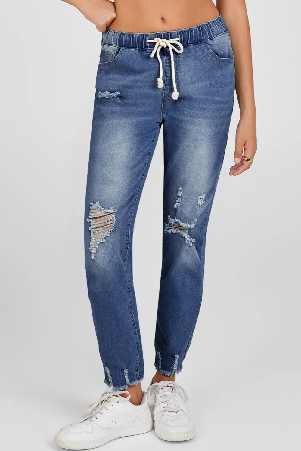 Straight Leg Raw Denim Jeans