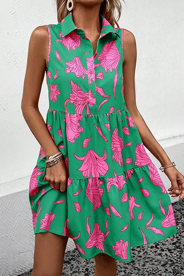 Floral Floral Print Casual Mini Dress