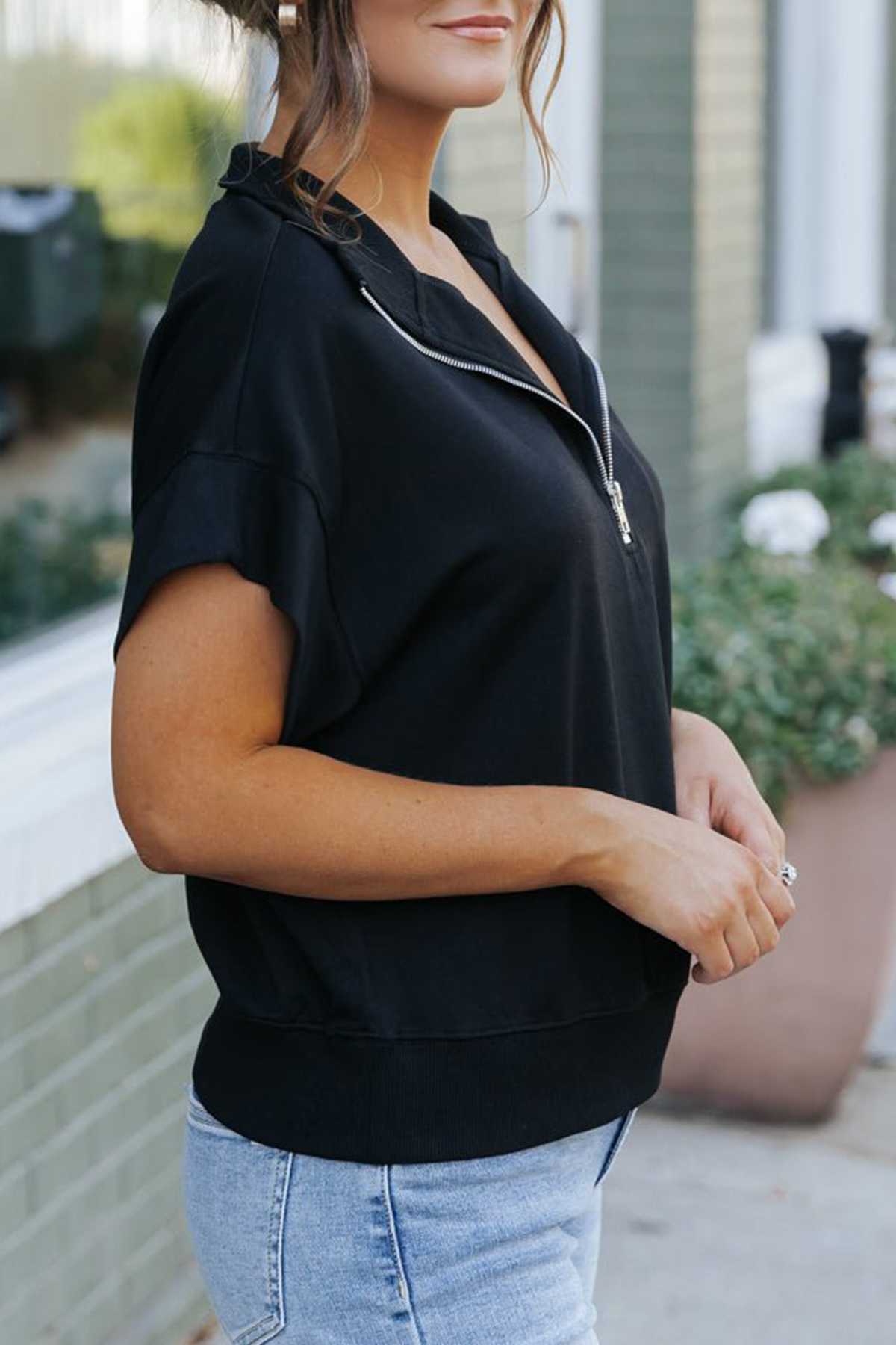 Laid Back and Comfy Half Zip Up Sweatshirt