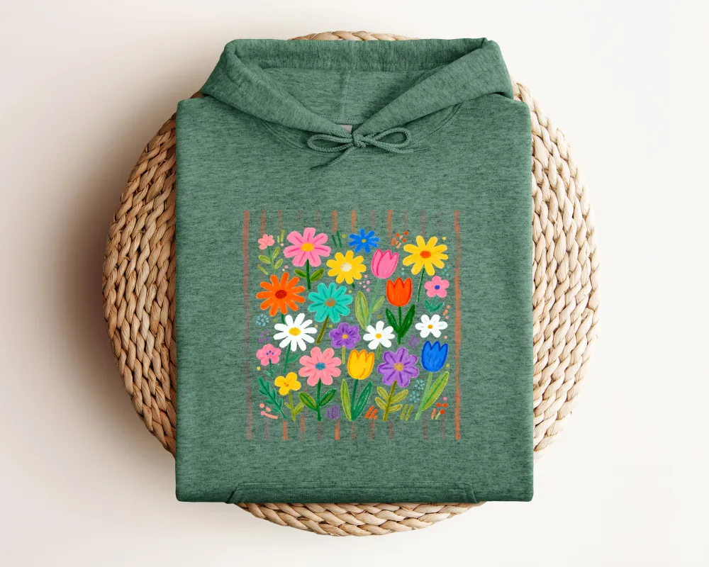 Wildflower Graphic Pullover Hoodie