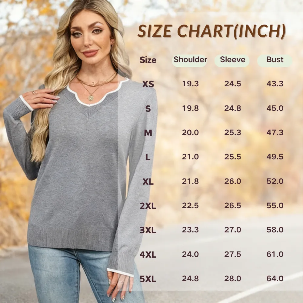 Women's Soft V-Neck Pullover Sweater