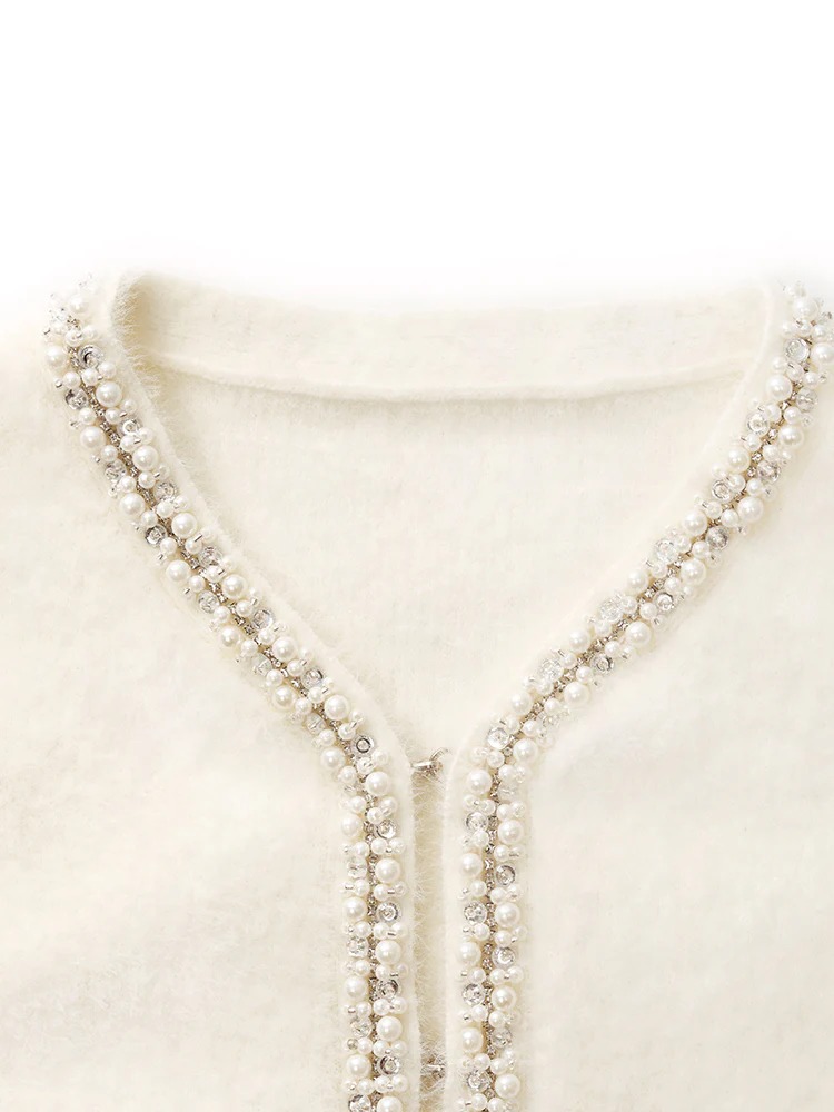 Mink-Like V-Neck Women Cardigan