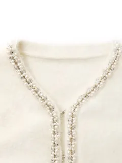 Mink-Like V-Neck Women Cardigan