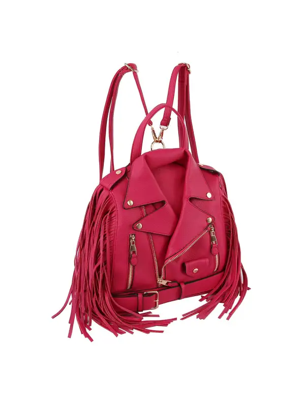 Fringe Jacket Style Backpack