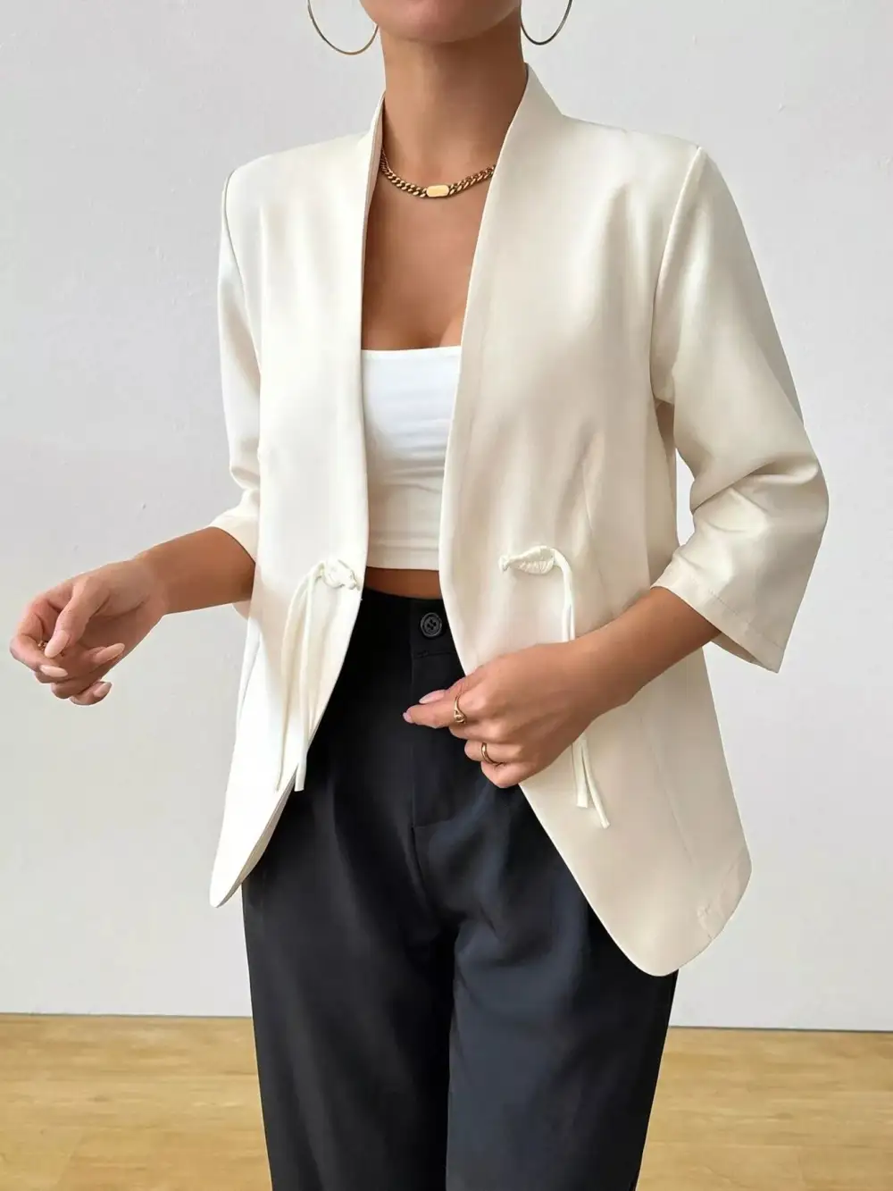 Three Quarter Sleeves Blazer