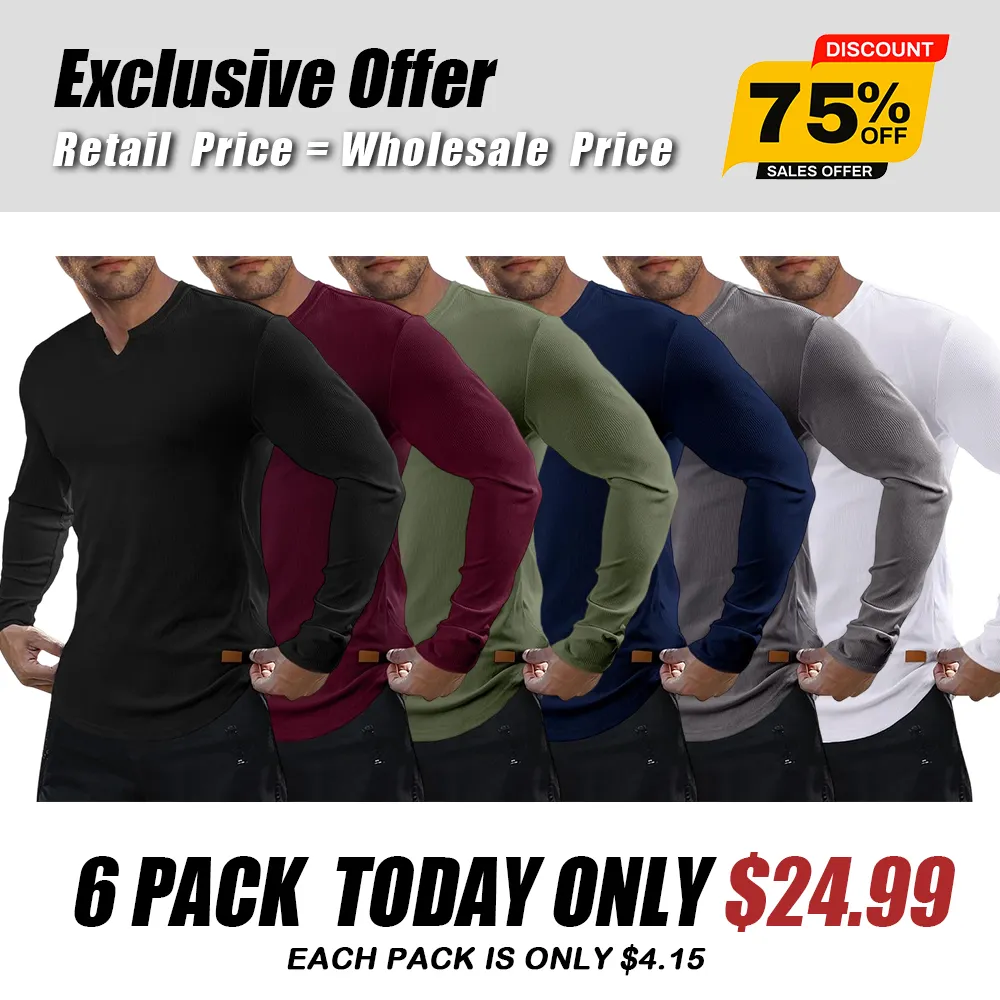 Men's solid color casual slim fit T-shirt