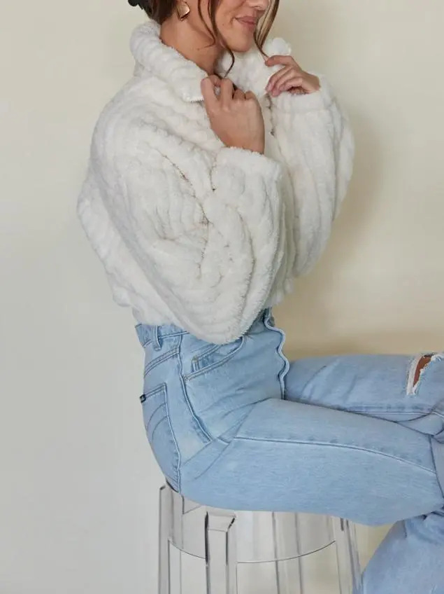 Cropped Plush Jacket