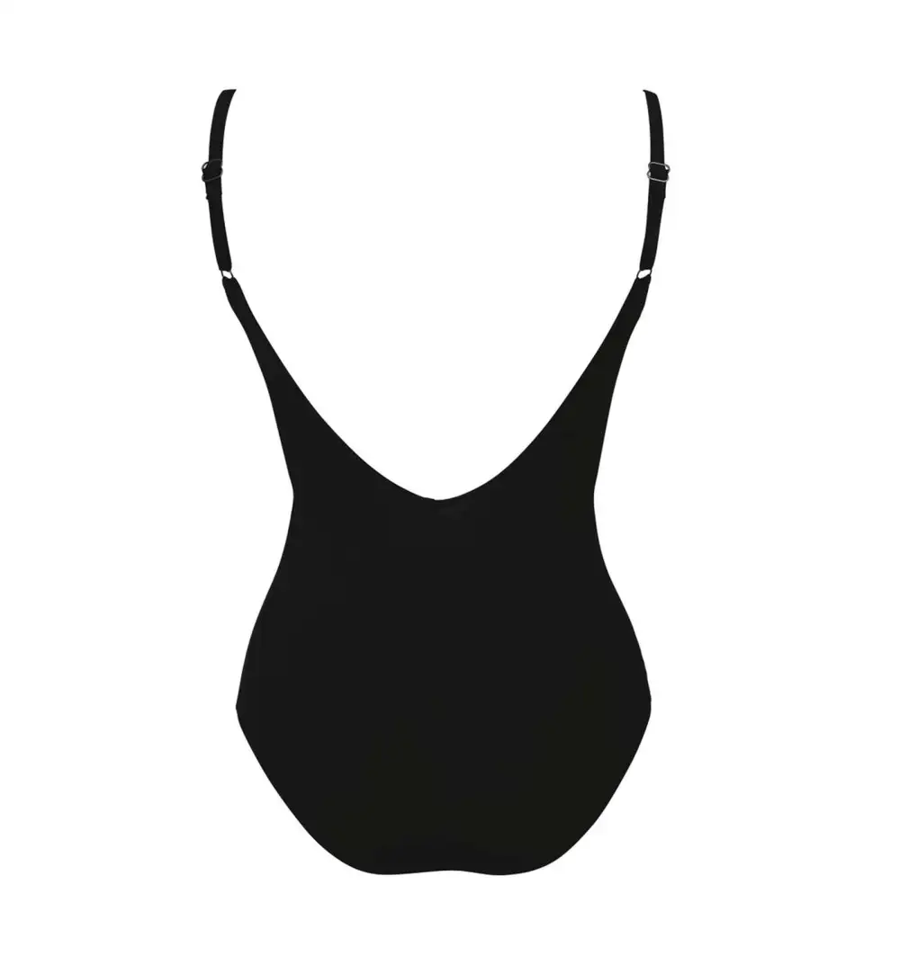 Polka-Dot Shaping-Panel One-Piece Swimsuit
