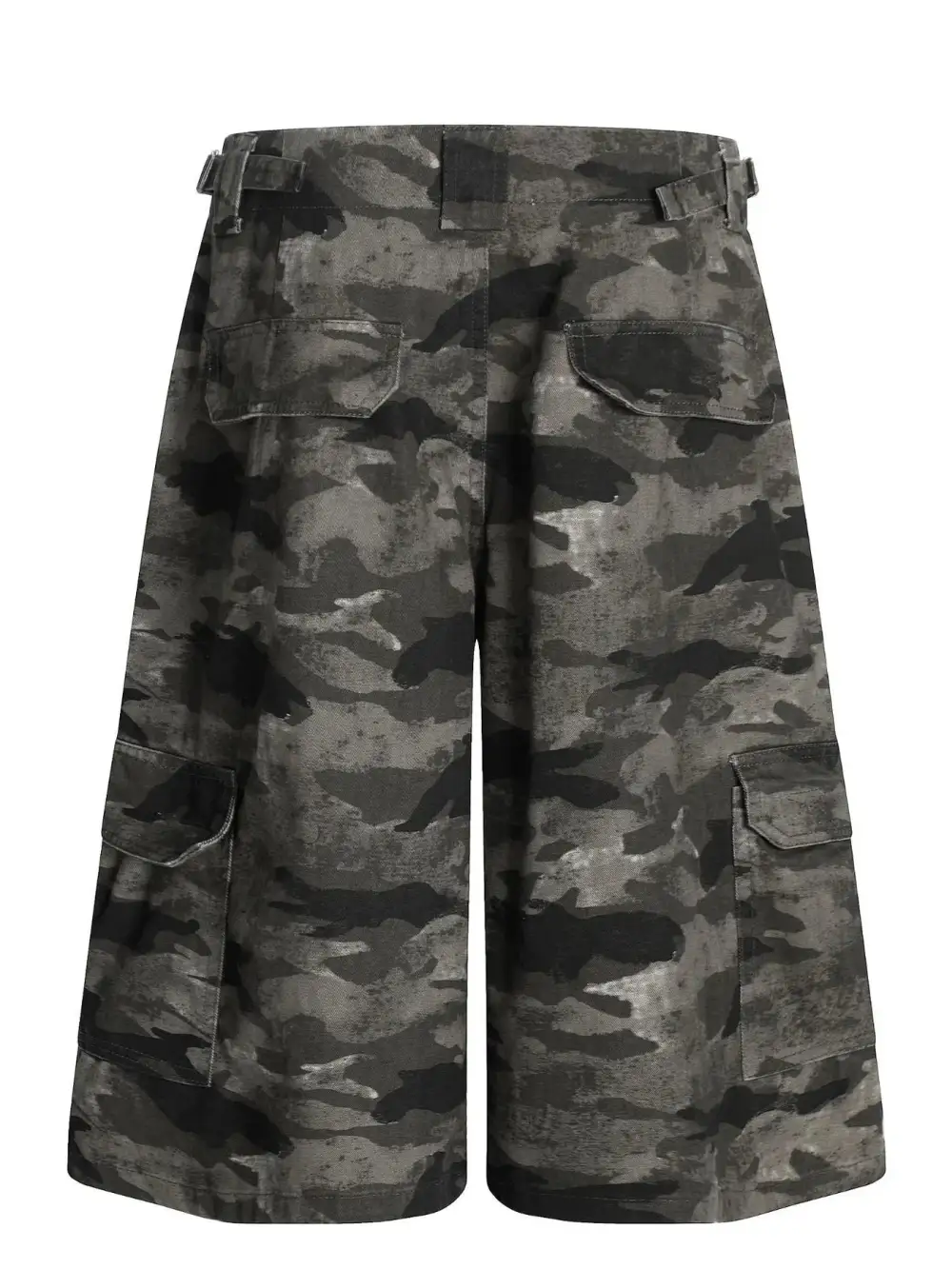 Minimal Utility Cotton Blend Casual Shorts