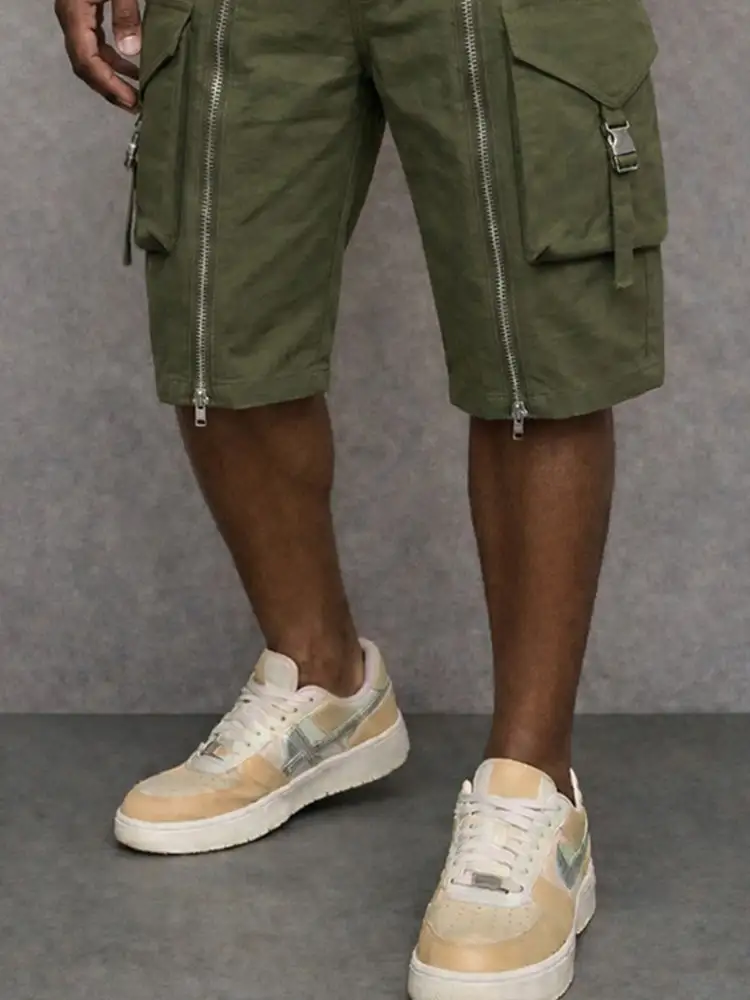Men's Modern Zipper Design Tactical Cargo Shorts