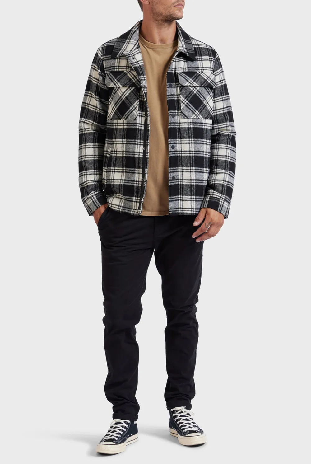 Checkered Wool Blend Jacket