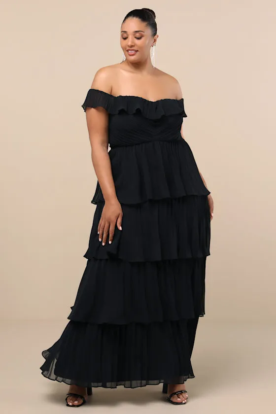 Always Remarkable Light Blue Floral Off-the-Shoulder Maxi Dress