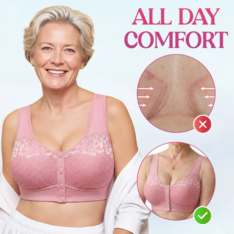 🔥Last Day💥Front Closure Breathable Cotton Lifting Bra for Seniors🔥8-Pack Only $24
