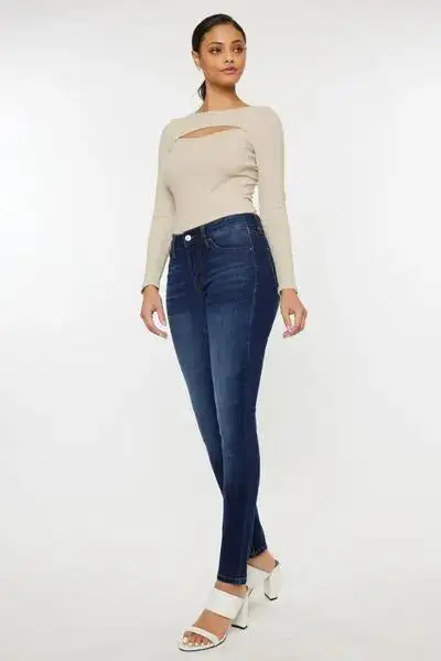 Soft Mid Rise Skinny Denim Jeans