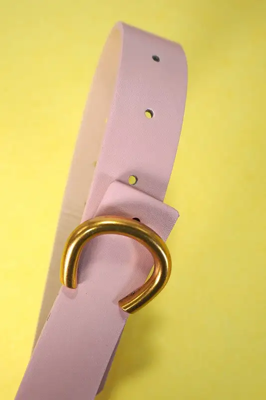 Polished Metal Buckle Belt