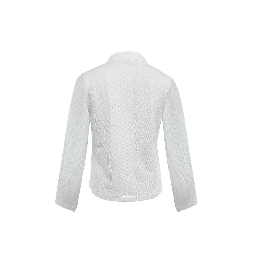 Textured Stand Collar Jacket
