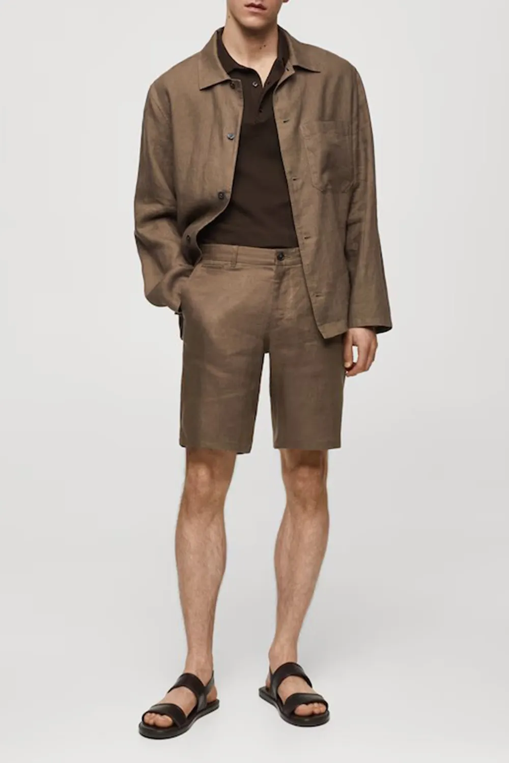 Slim-Fit 100% Linen Shorts