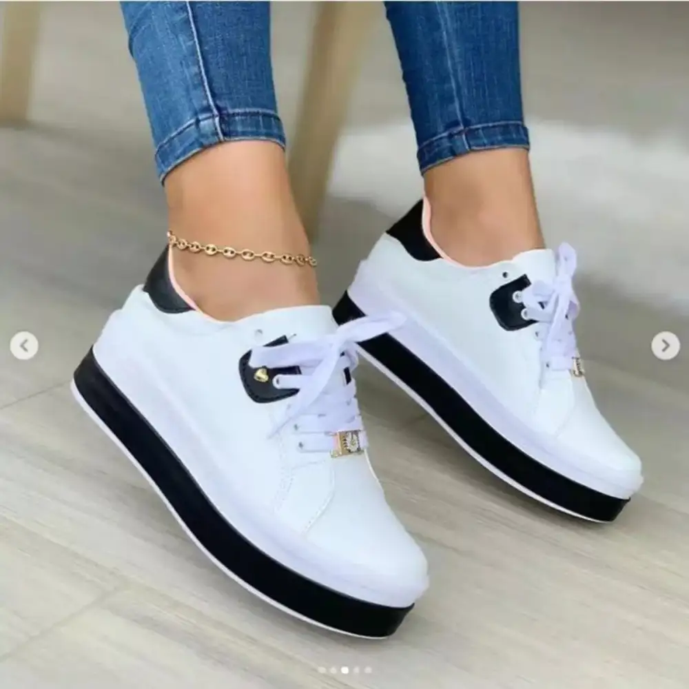 Refined Lace-Up Platform Sneakers