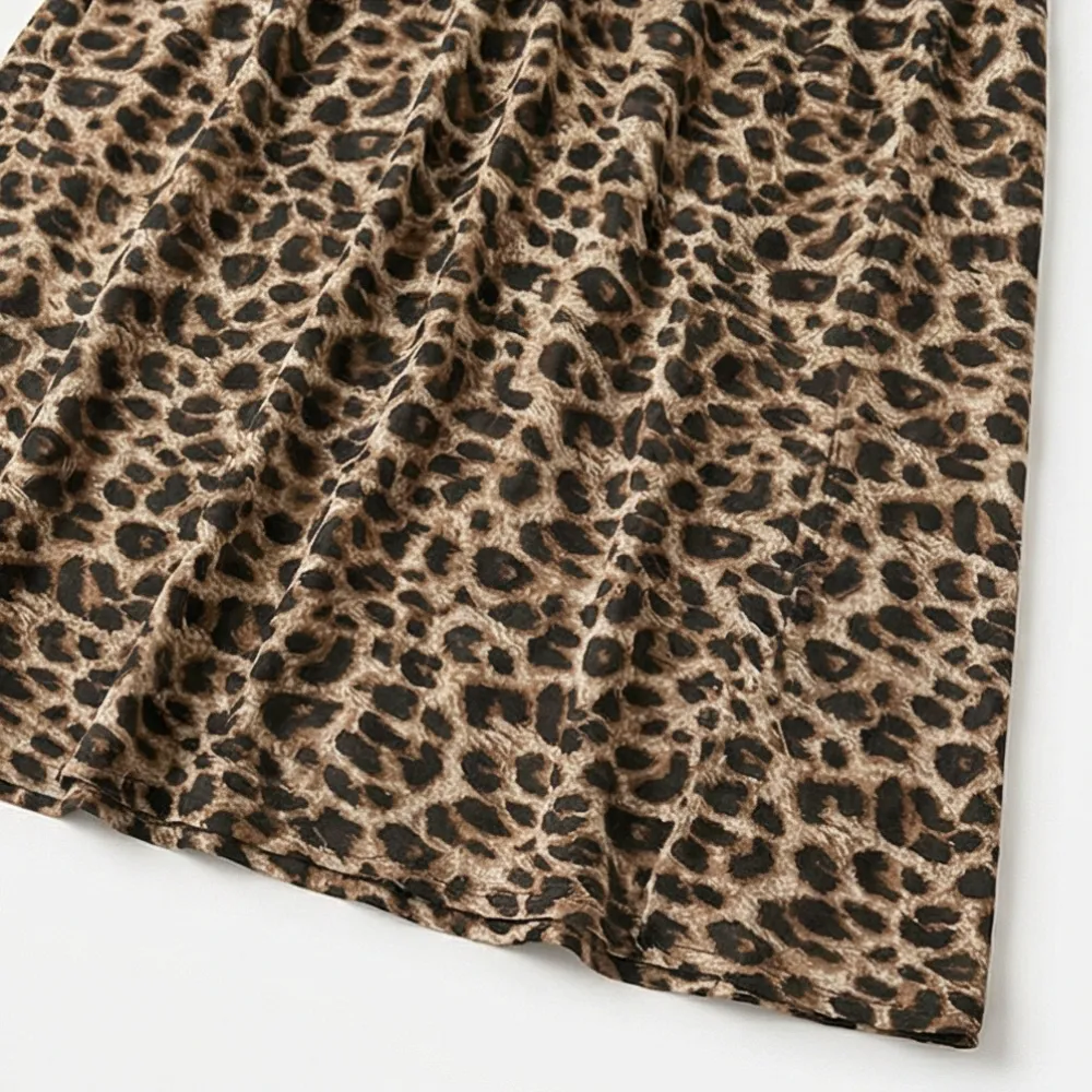 Ruched Waist Leopard Maxi Dress