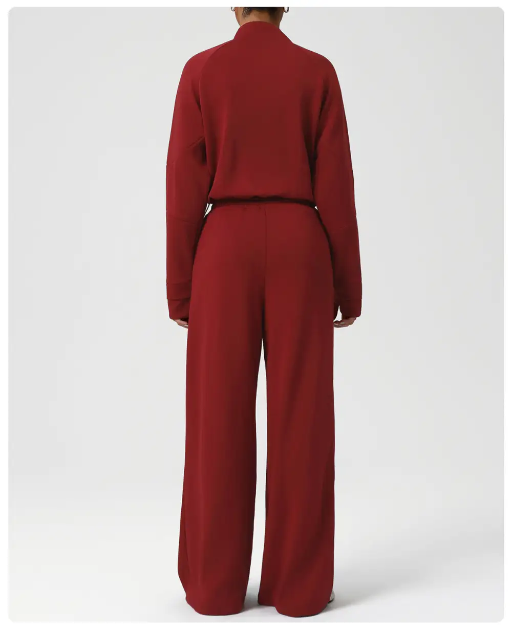 High-Waist Wide-Leg Hoodie and Joggers Active Set