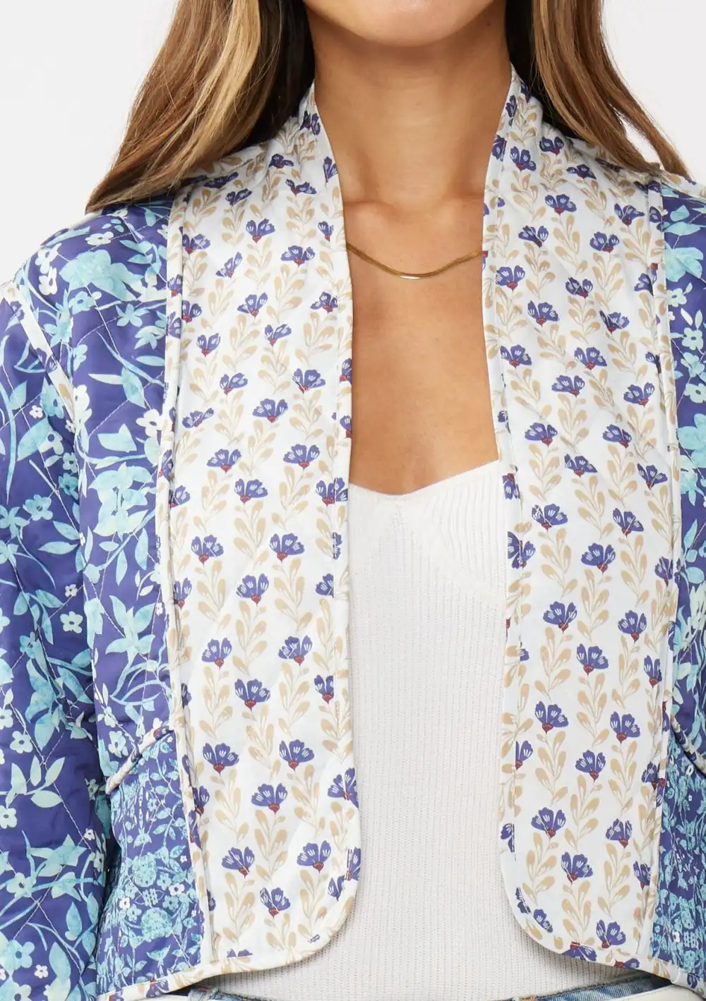 Floral Open Front Jacket