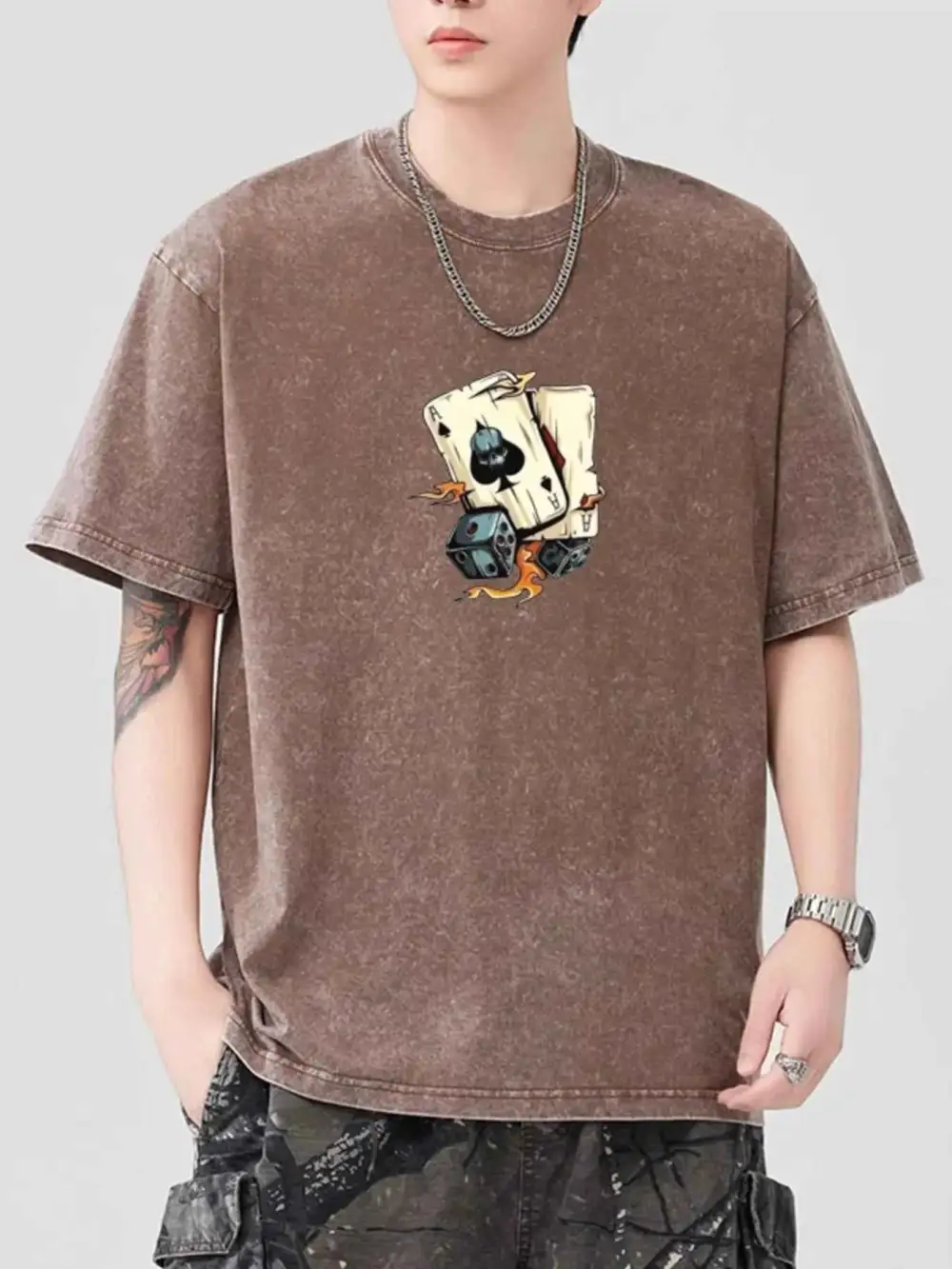 Graphic Round Neck Short Sleeve T-Shirt