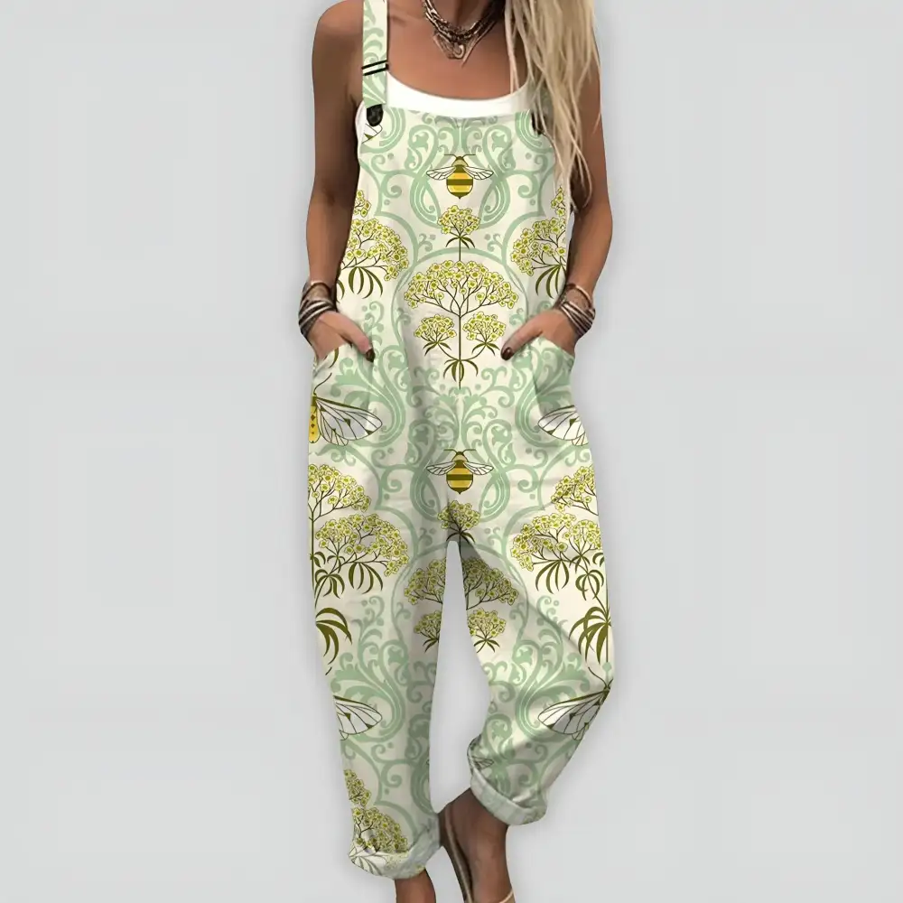 Breezy Printed Wide Leg Jumpsuit
