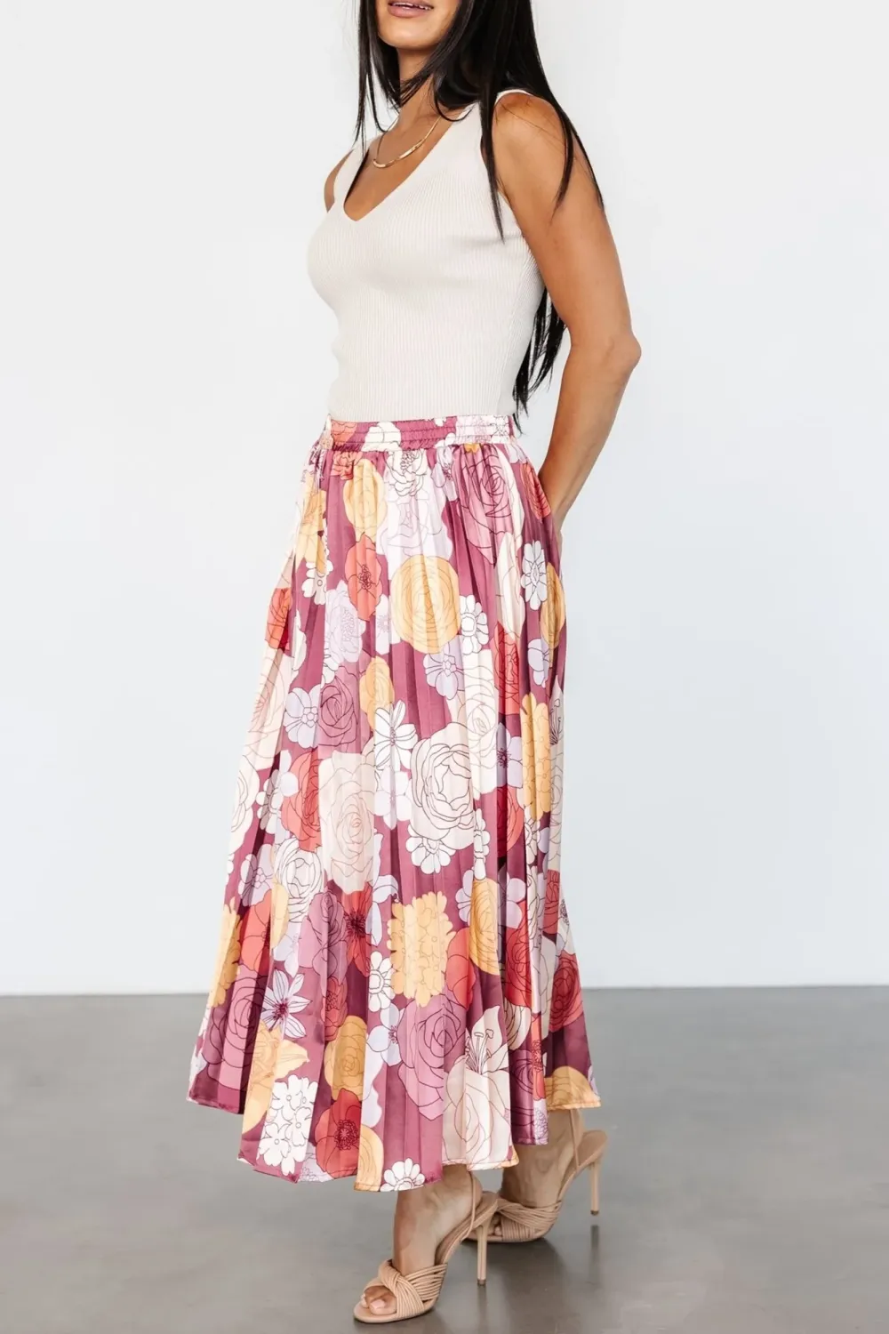 Personalized Art Floral Print Skirt