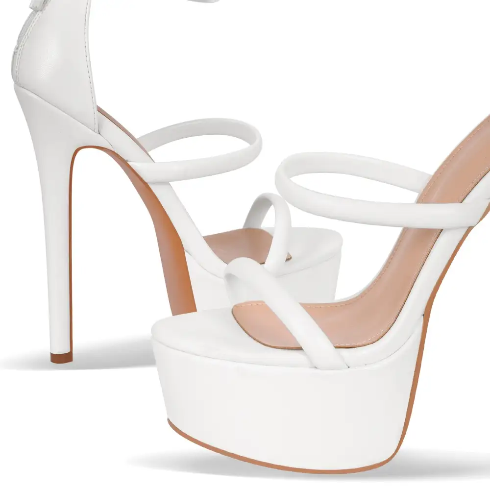 Open Toe Stiletto Ankle Strap Platform Sandals
