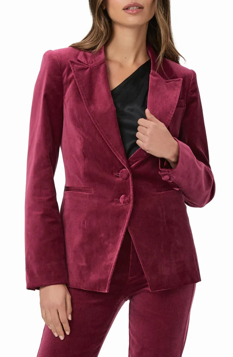Stretch Casual Style Velvet Blazer