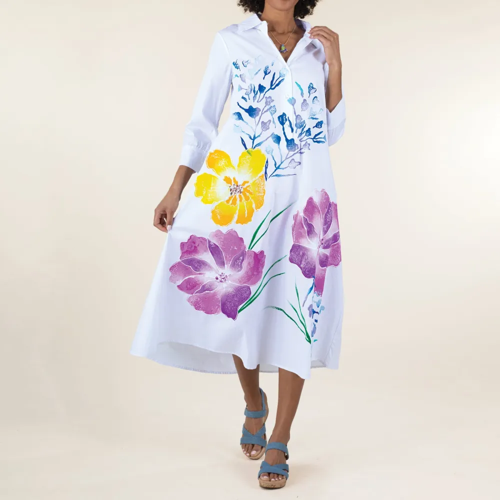 Hand-painted Garden Gala Dress