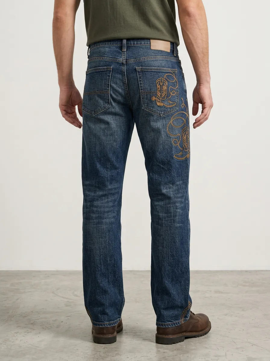 Casual Comfort Straight Fit Relaxed Fit Men's Everyday Denim Jeans