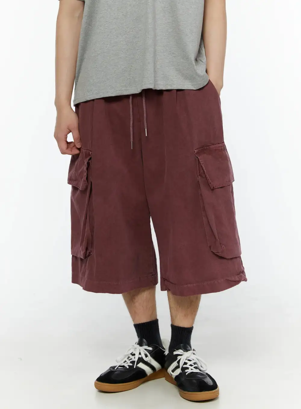 Men's Washed Pigment Bermuda Cargo Shorts