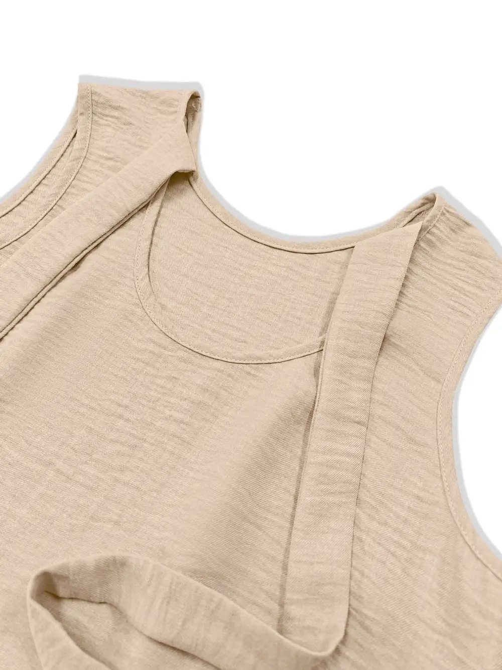 Smooth Finish Ruffle Sleeveless Mini Dress