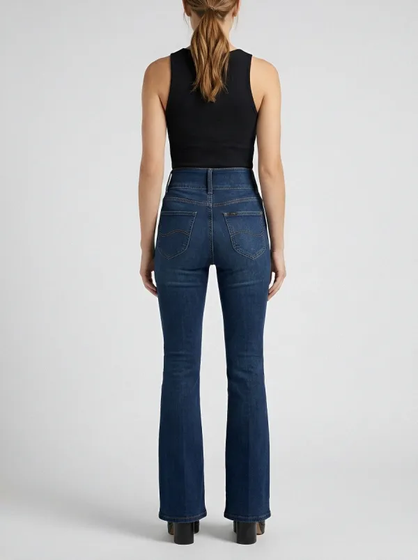 Practical High-Waist Stretch Women's High-Waist Stretch Flare Jeans
